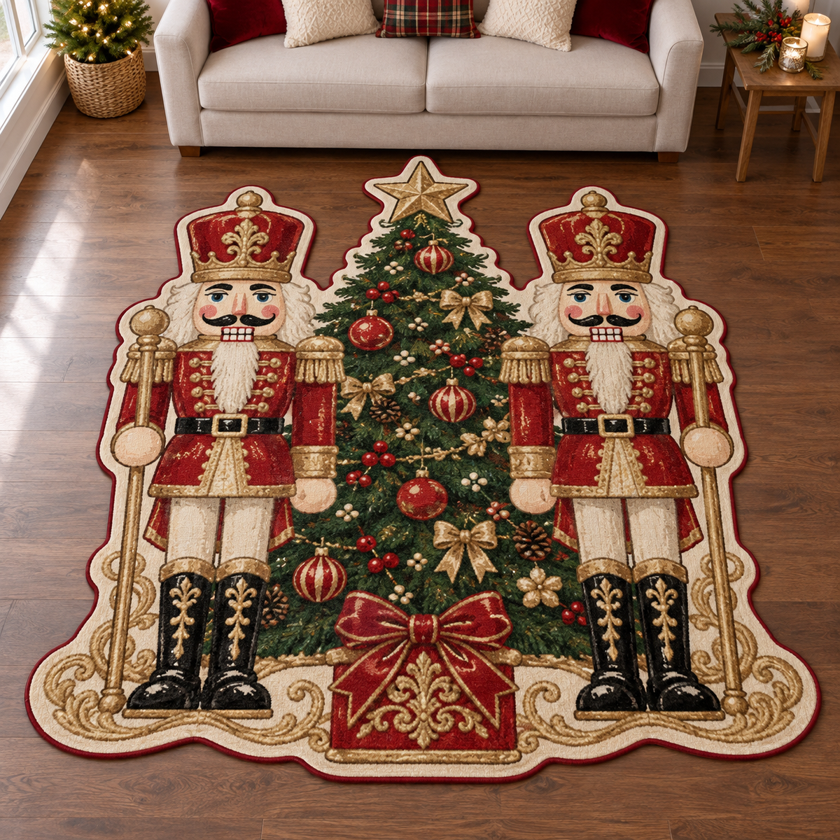 Nutcracker Royal Pair TD131026282 Custom Shape Area Rug