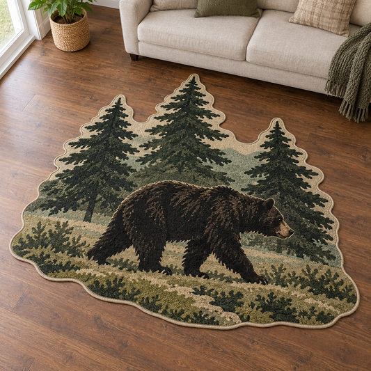 Black Bear Pines TD131026285 Custom Shape Area Rug
