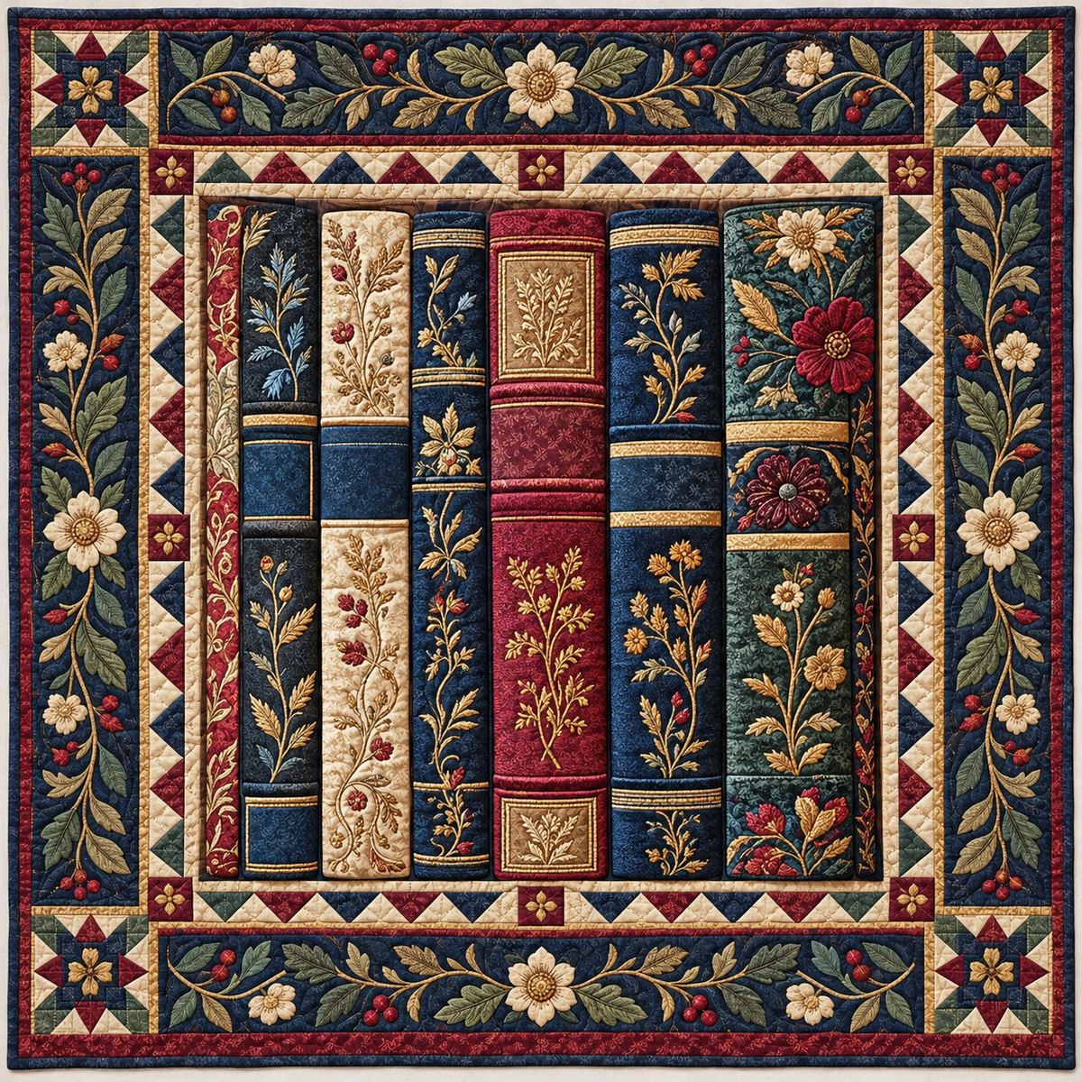 Antique Library Spines TD141026786 Quilt Blanket