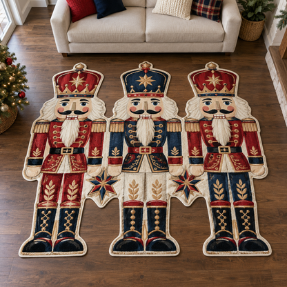 Navy Crown Nutcrackers TD131026287 Custom Shape Area Rug