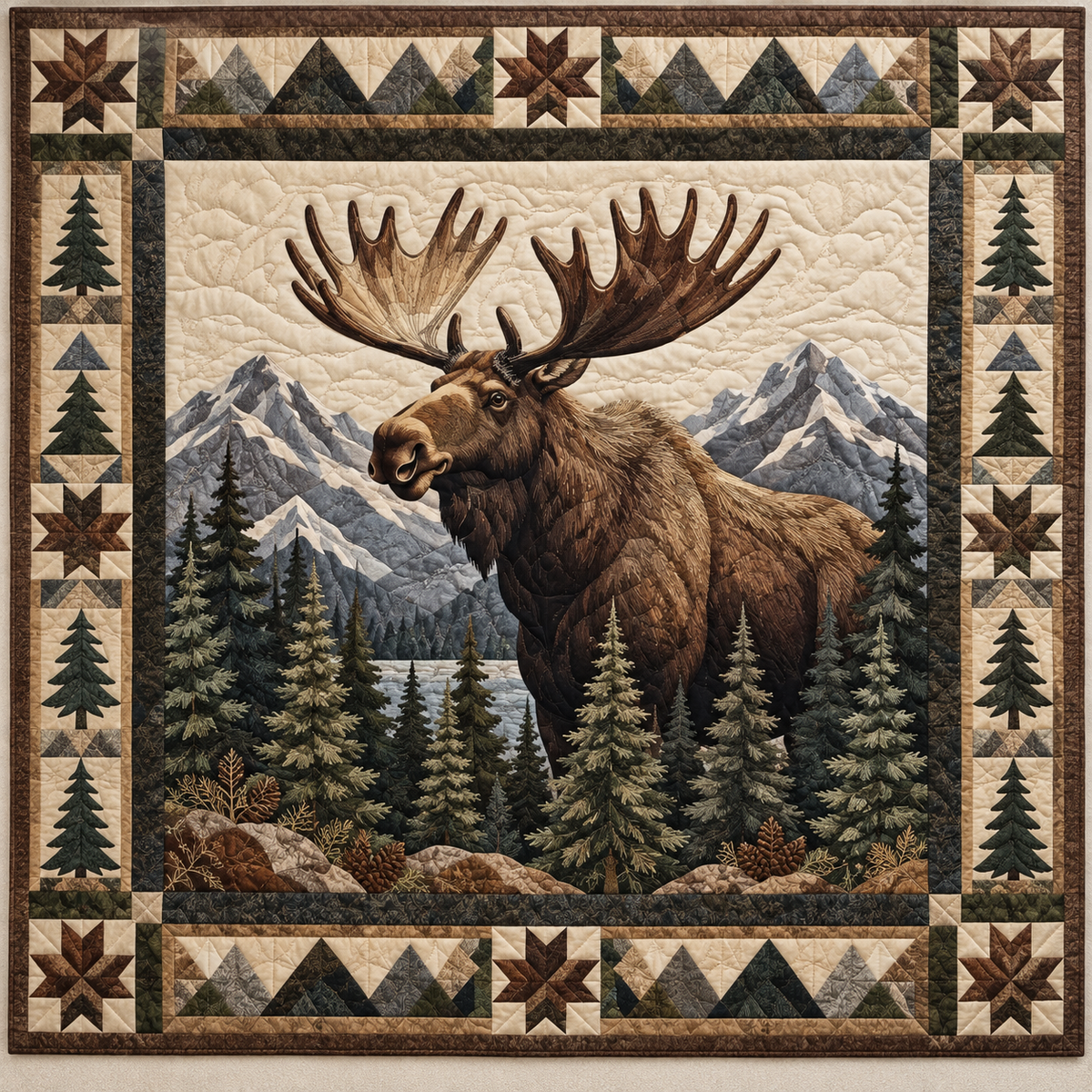 Mountain Moose Majesty TD141026793 Quilt Blanket