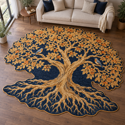 Golden Tree of Life TD131026299 Custom Shape Area Rug