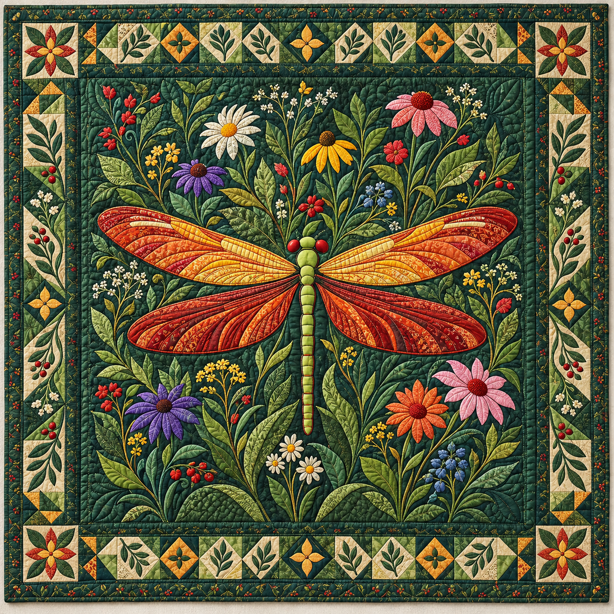 Twilight Garden Dragonfly TD141026806 Quilt Blanket