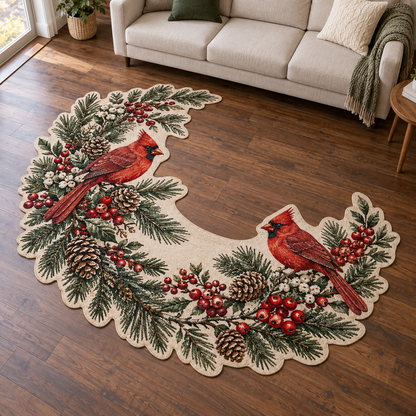Cardinal Evergreen Circle TD131026318 Custom Shape Area Rug