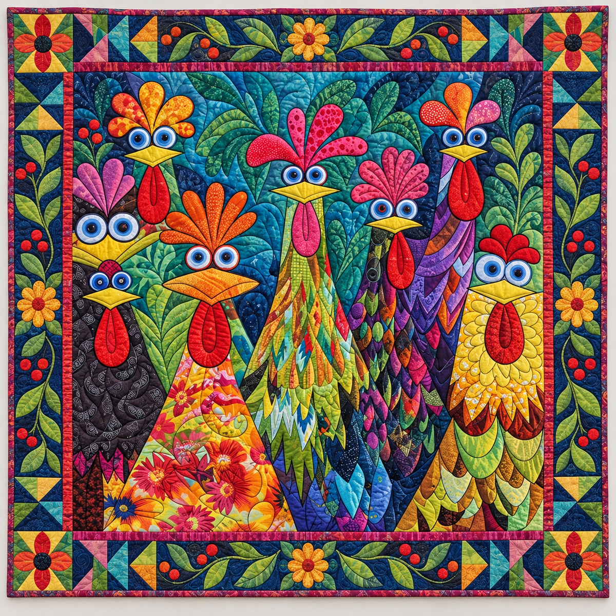 Whimsical Chicken TD141026824 Quilt Blanket
