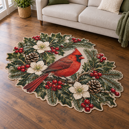 Cardinal Holly Frame TD131026337 Custom Shape Area Rug
