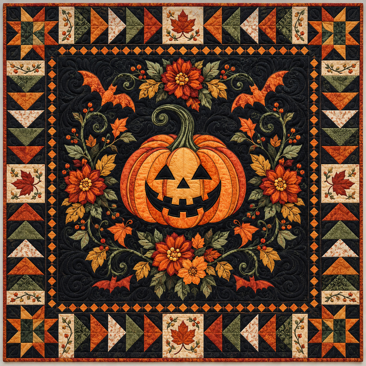 Jack O Lantern TD141026843 Quilt Blanket