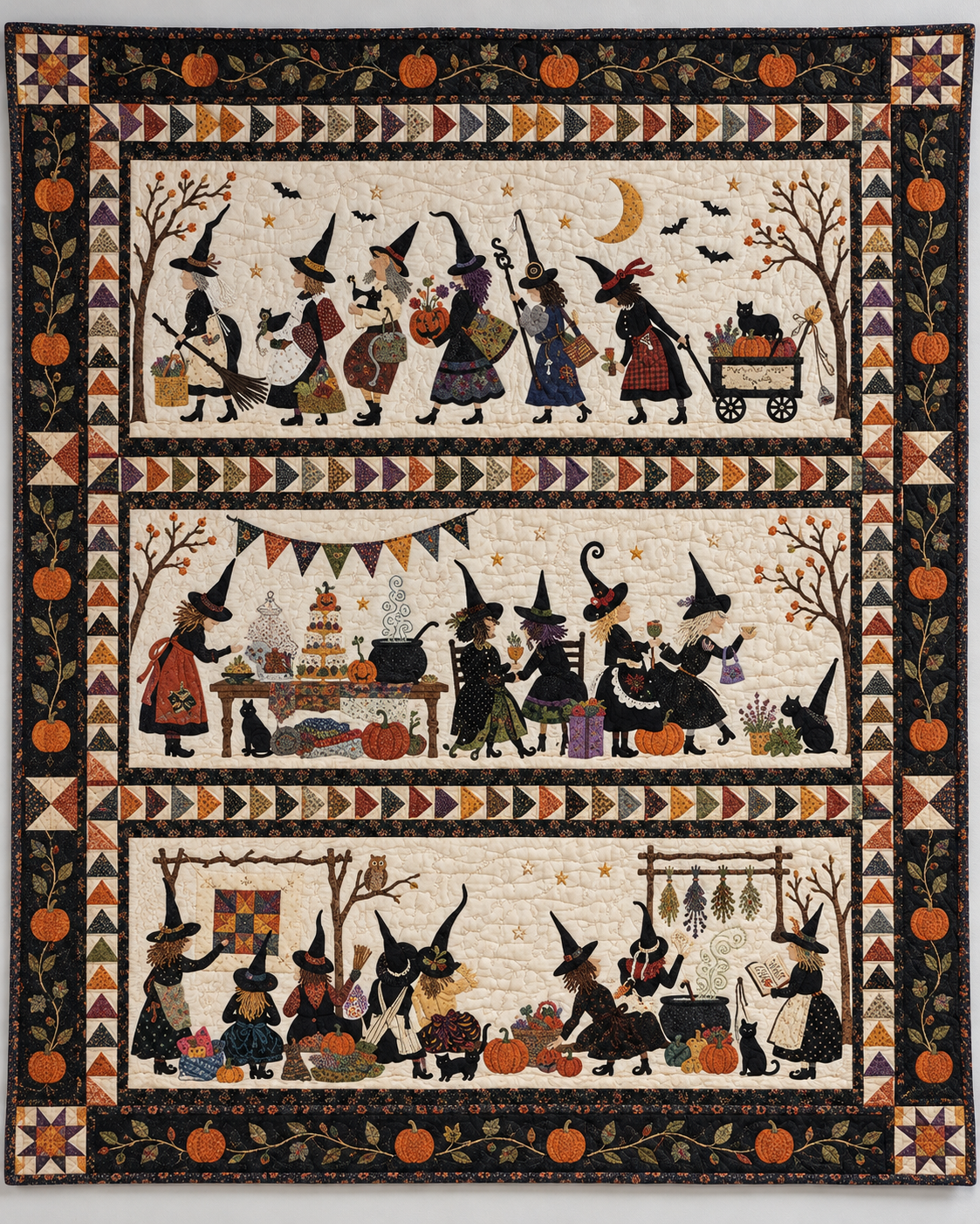 Whimsical Witch Gathering TD141026343 Quilt Blanket