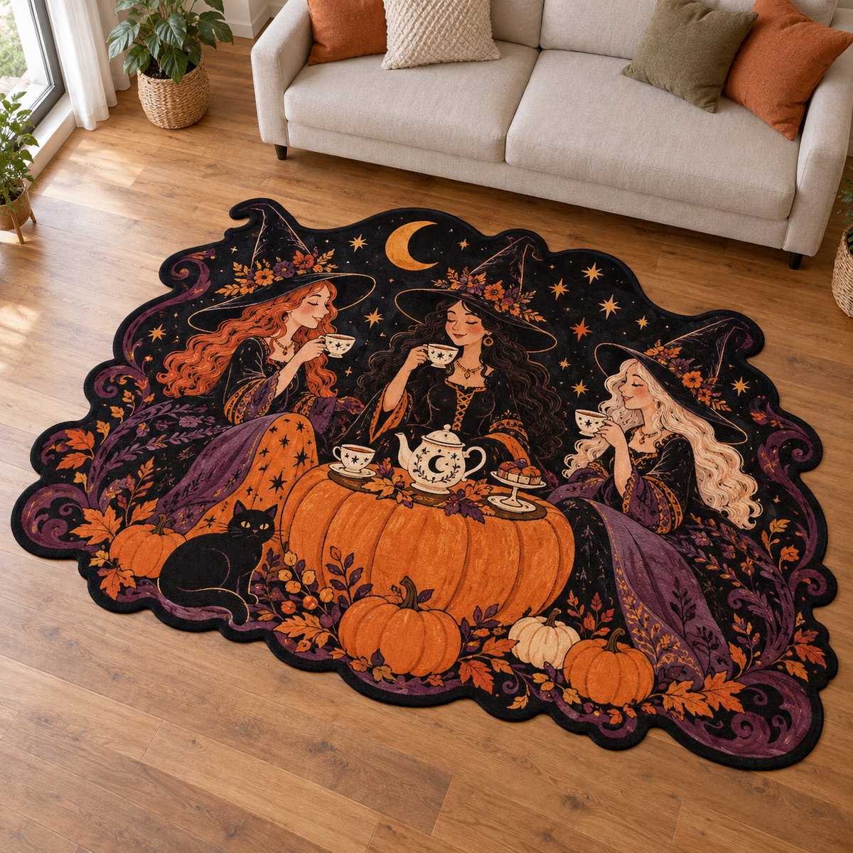 Witches Tea Social TD131026344 Custom Shape Area Rug