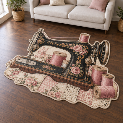 Sewing Room Keepsake TD131026369 Custom Shape Area Rug