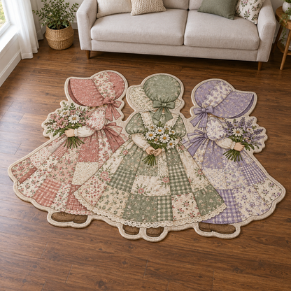 Sunbonnet Garden Friends TD131026374 Custom Shape Area Rug