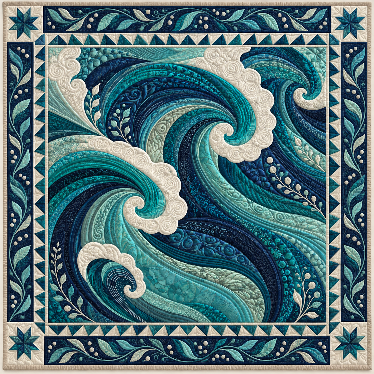 Ocean Wave TD141026888 Quilt Blanket