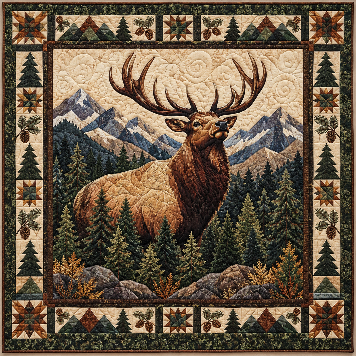 Mountain Elk TD141026892 Quilt Blanket