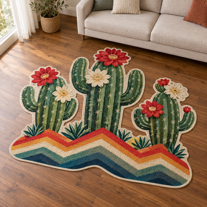 Chevron Cactus Fiesta TD131026403 Custom Shape Area Rug
