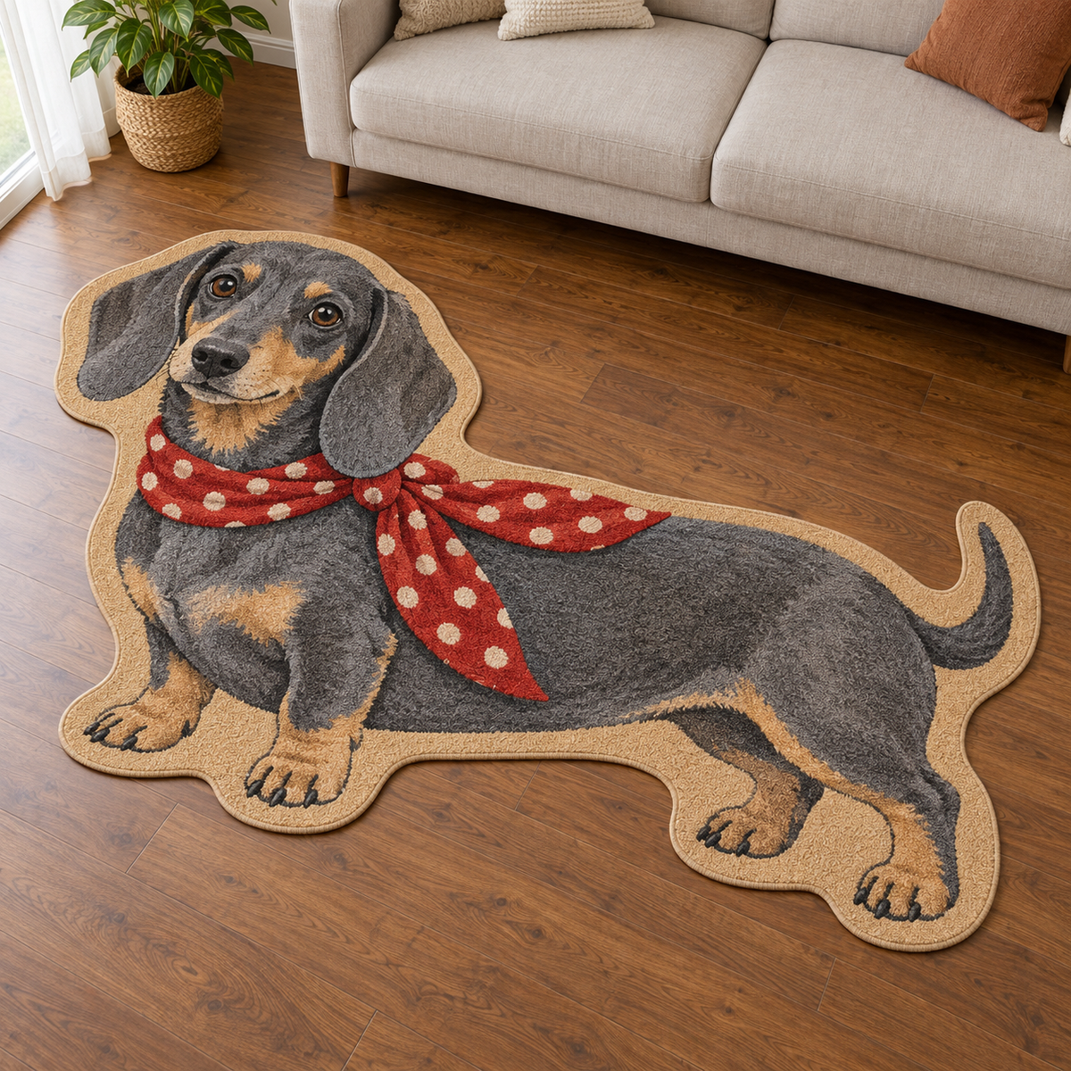 Long Day Dachshund TD131026406 Custom Shape Area Rug