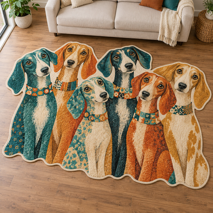 Dog Portrait Colorblocks TD131026410 Custom Shape Area Rug