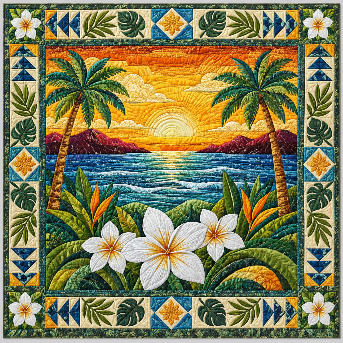 Tropical Ocean TD141026911 Quilt Blanket