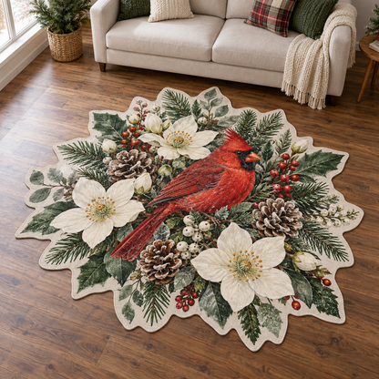 Cardinal Frost Bouquet TD131026412 Custom Shape Area Rug