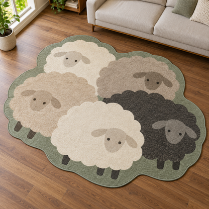 Primitive Sheep TD131026413 Custom Shape Area Rug