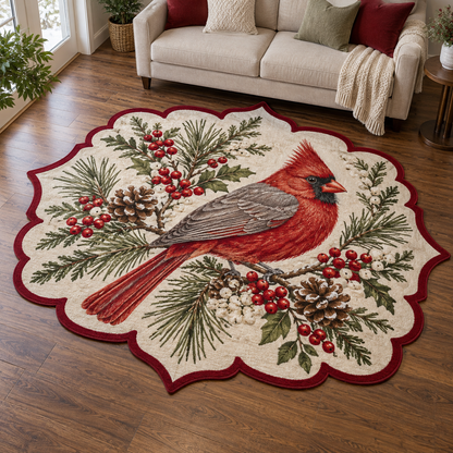 Redbird Botanical Crest TD131026415 Custom Shape Area Rug