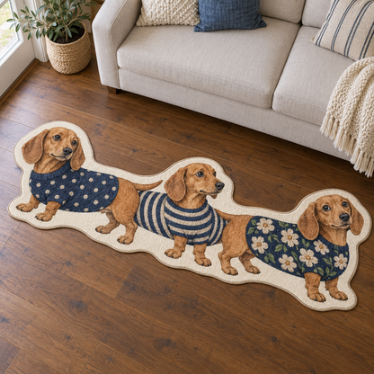 Sweater Dachshund Parade TD131026428 Custom Shape Area Rug