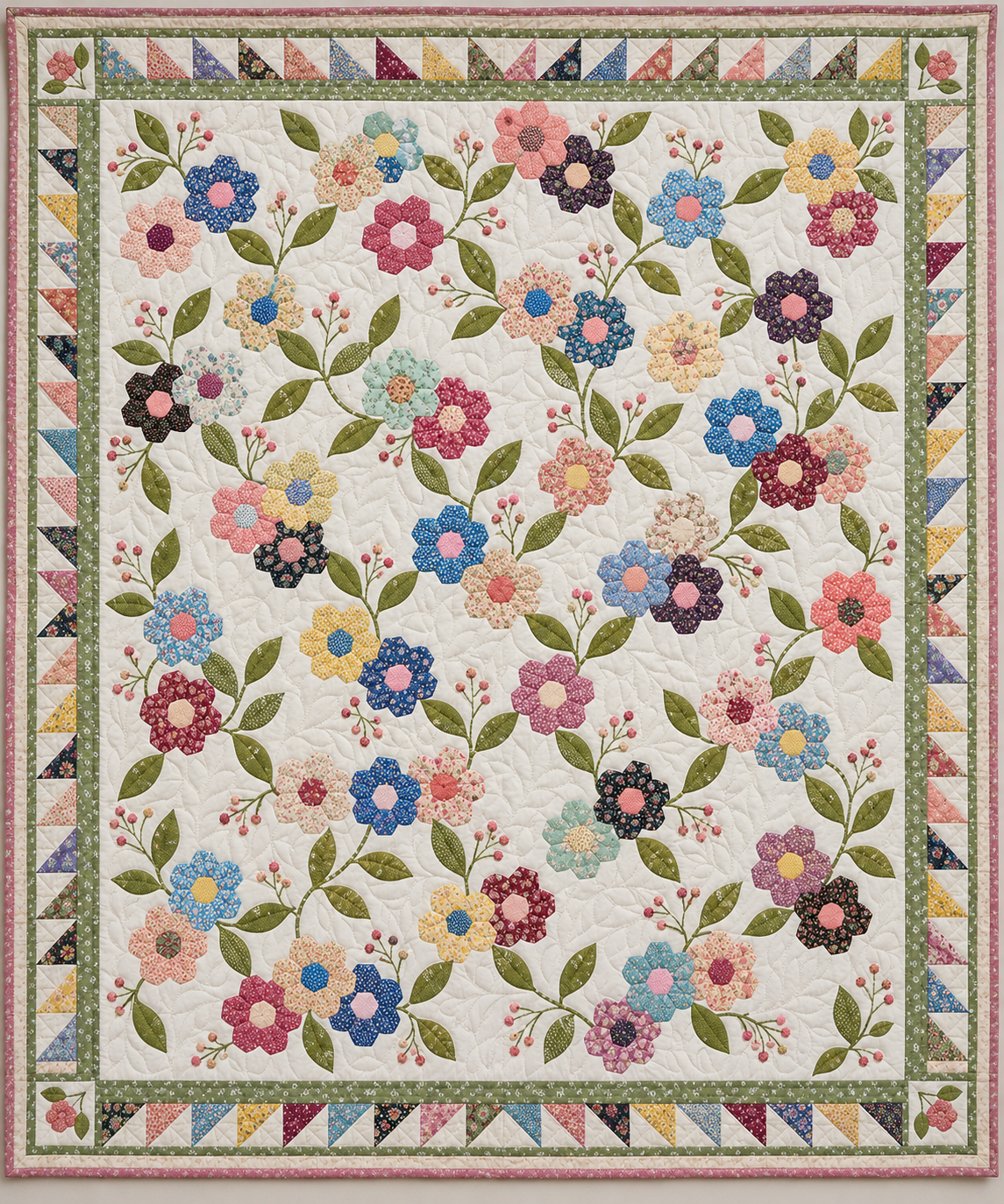Little Flowers On Ivory TD141026440 Quilt Blanket