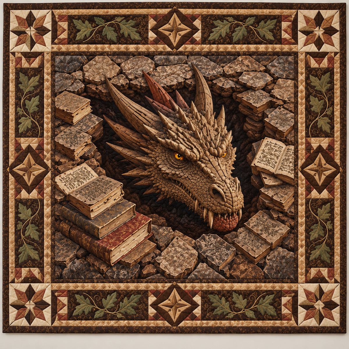 Dragon Book Dungeon TD141026946 Quilt Blanket