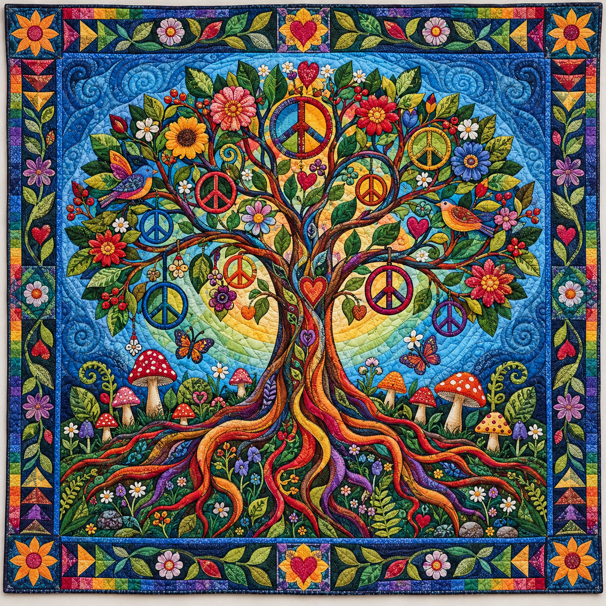 Peace Tree Of Life TD141026947 Quilt Blanket