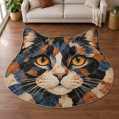 Mosaic Cat Gaze TD131026456 Custom Shape Area Rug