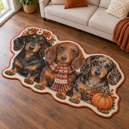 Dachshund Season TD131026457 Custom Shape Area Rug