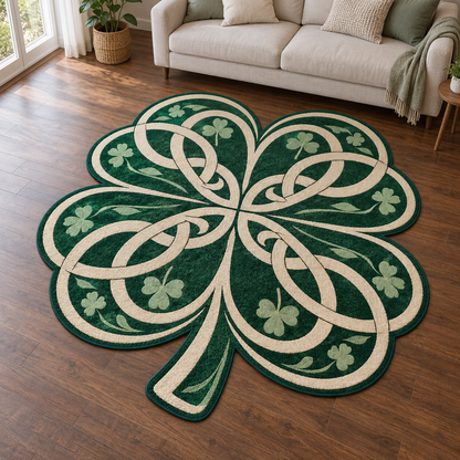 Irish Clover Cross TD131026461 Custom Shape Area Rug
