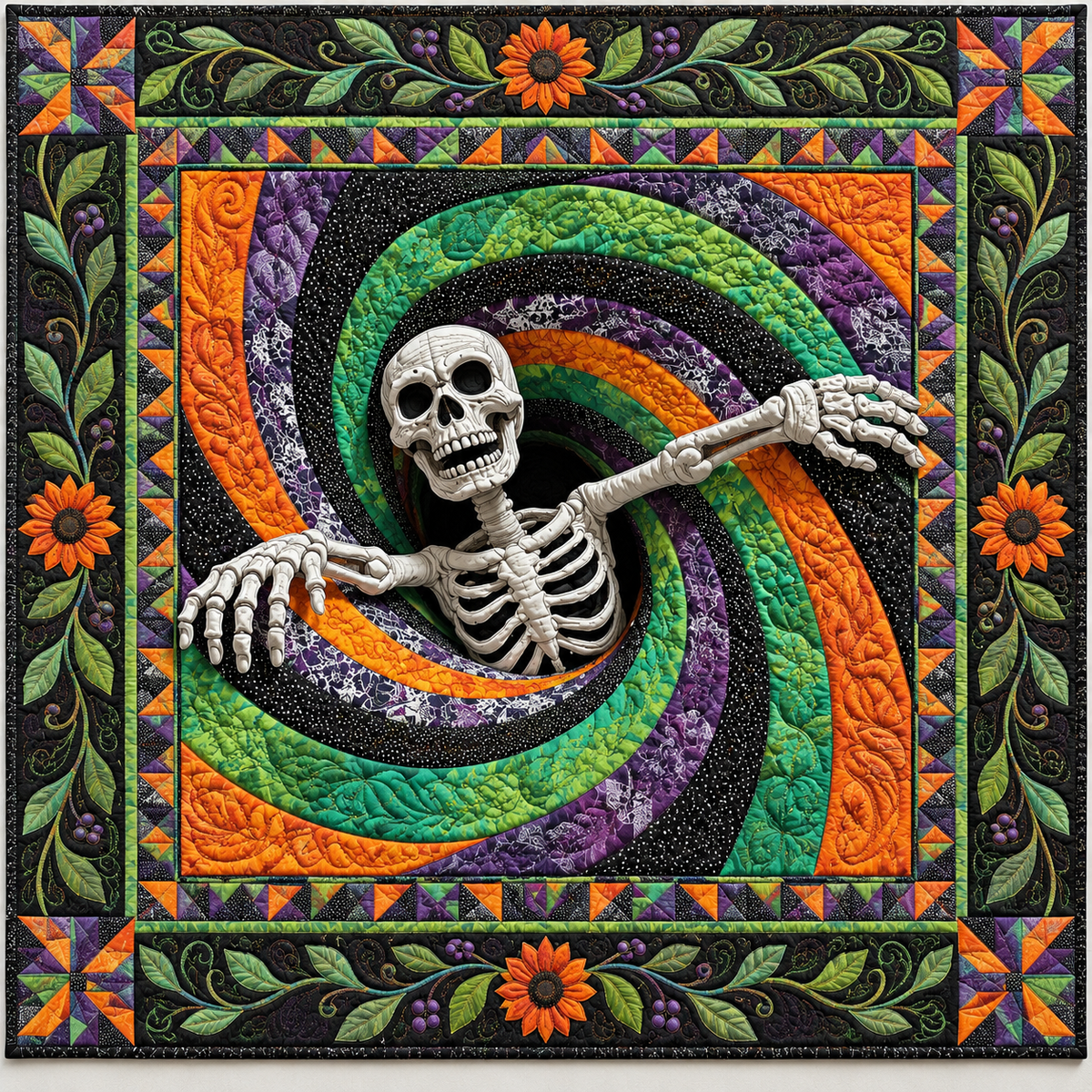 Skeleton Vortex Valance TD141026967 Quilt Blanket