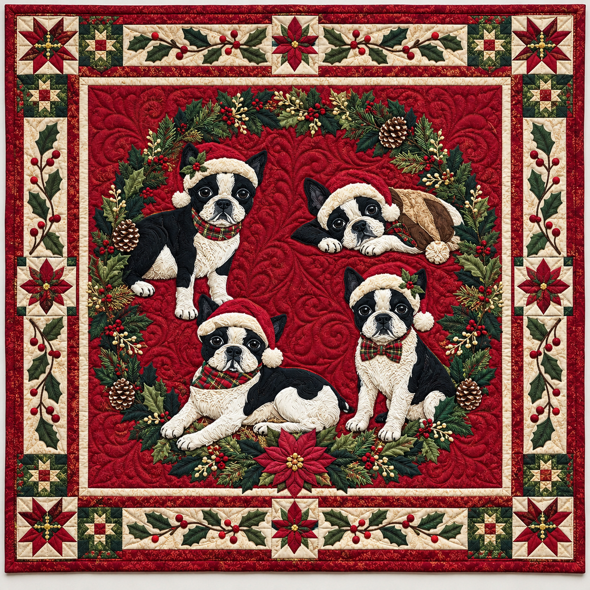 Christmas Puppy Parade TD141026970 Quilt Blanket