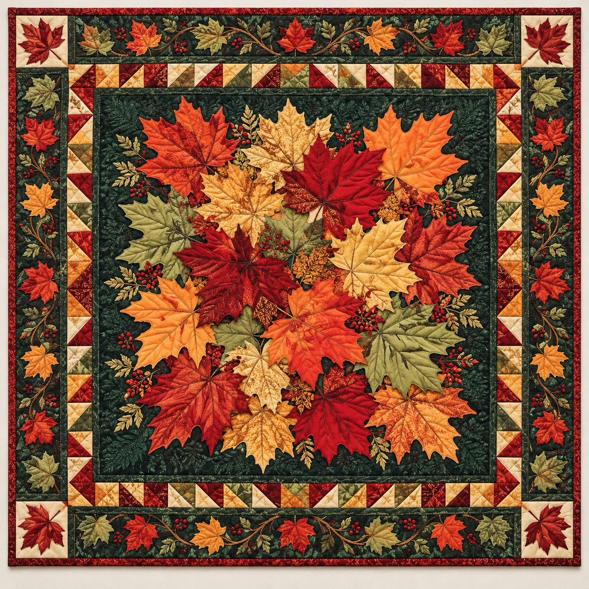 Autumn Leaf Cascade TD141026974 Quilt Blanket