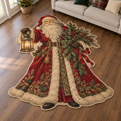 Old World Santa Lantern TD131026480 Custom Shape Area Rug