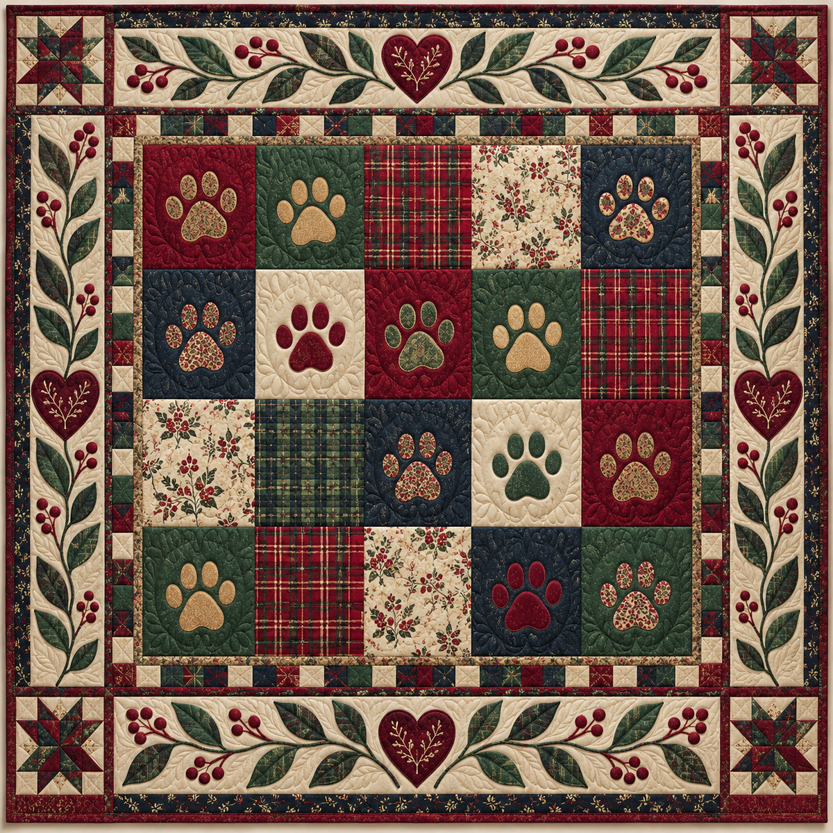 Festive Paw TD141026994 Quilt Blanket