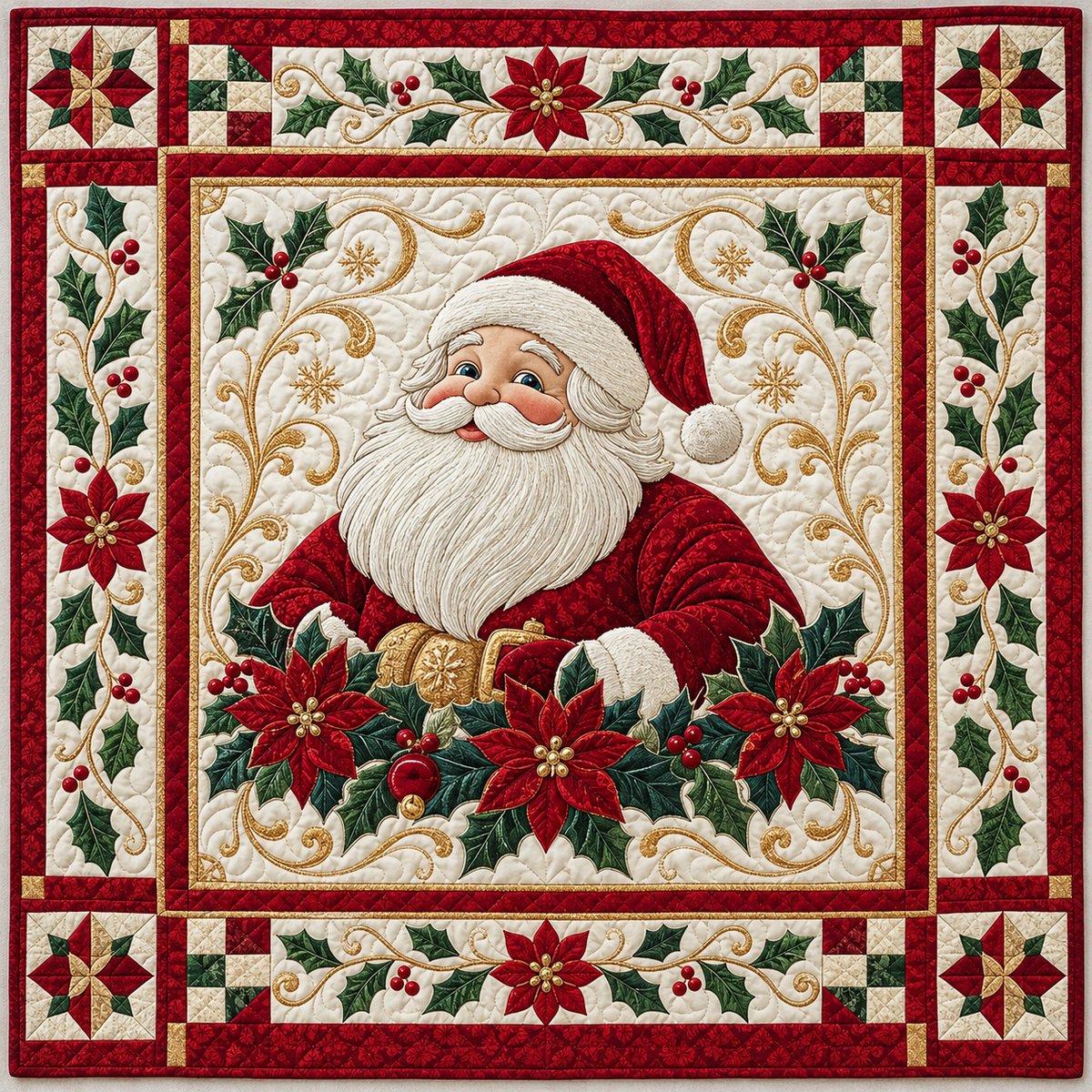 Santa Holiday Cheer TD141026996 Quilt Blanket