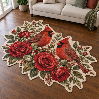 Cardinal Rose Garden TD131026499 Custom Shape Area Rug
