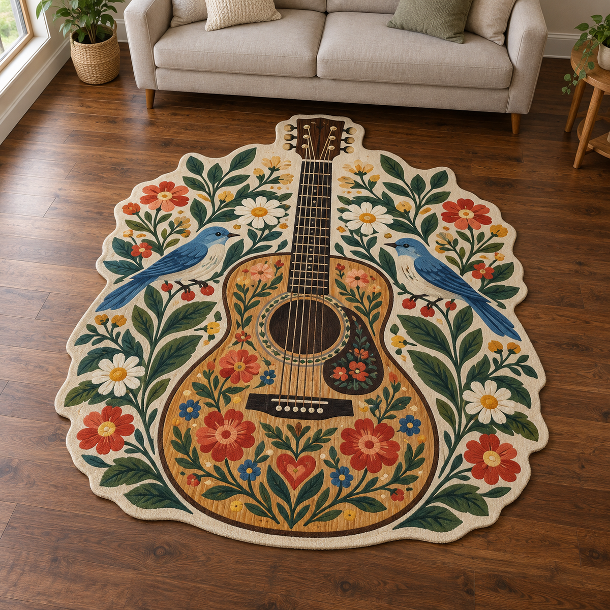 Garden Guitar Serenade TD131026500 Custom Shape Area Rug