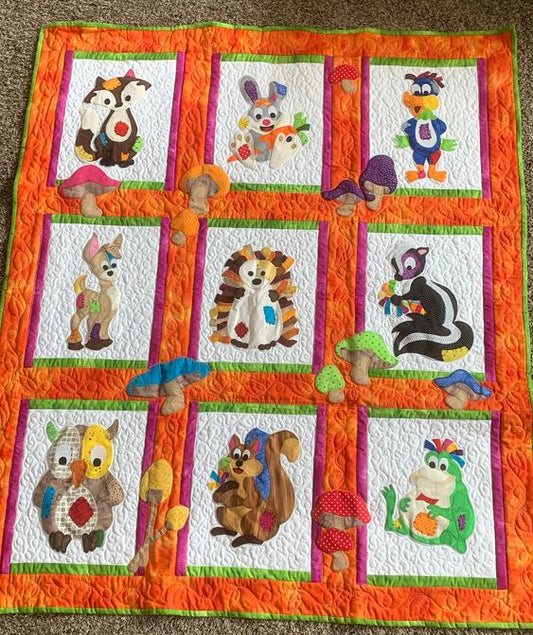 Woodland Animal CLDY040724125 Quilt Blanket