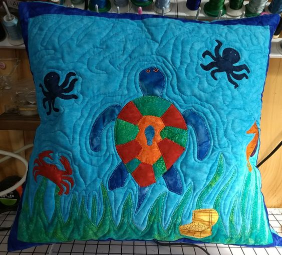 Turtle CLA080424191 Quilted Pillow Case