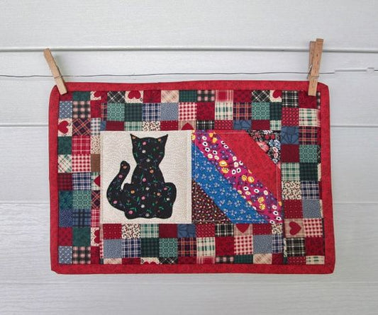 Cat Heart CLDY040724174 Quilted Placemats