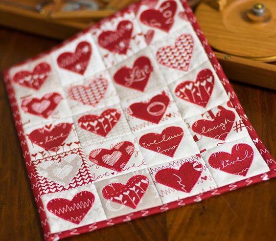 Heart CLDY180624138 Quilted Placemats