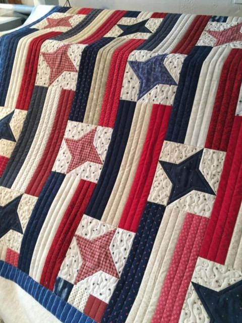 Patriotic Star CLA080424022 Quilt Blanket