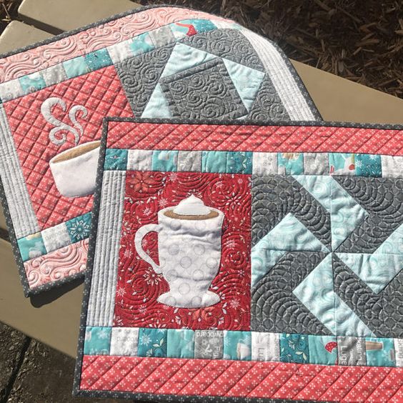 Cup Of Coffee CLDY040724176 Quilted Placemats