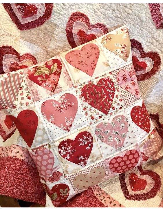 Heart CLA080424169 Quilted Pillow Case