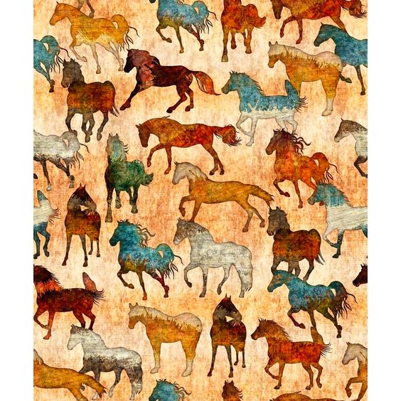 Wild Horses CLM3110328 Art Quilt