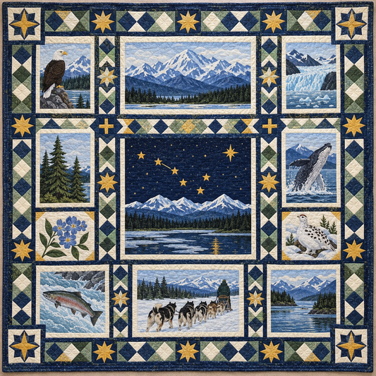 Alaska Landmark Windows TD181026403 Quilt Blanket
