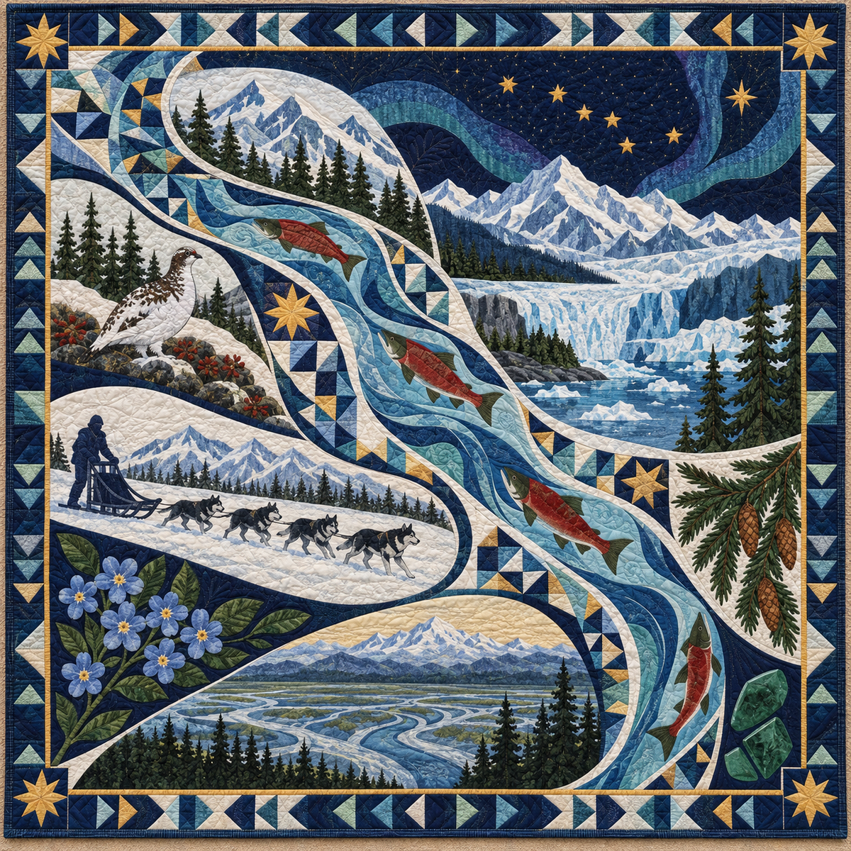 Alaska River Of Stories TD181026404 Quilt Blanket