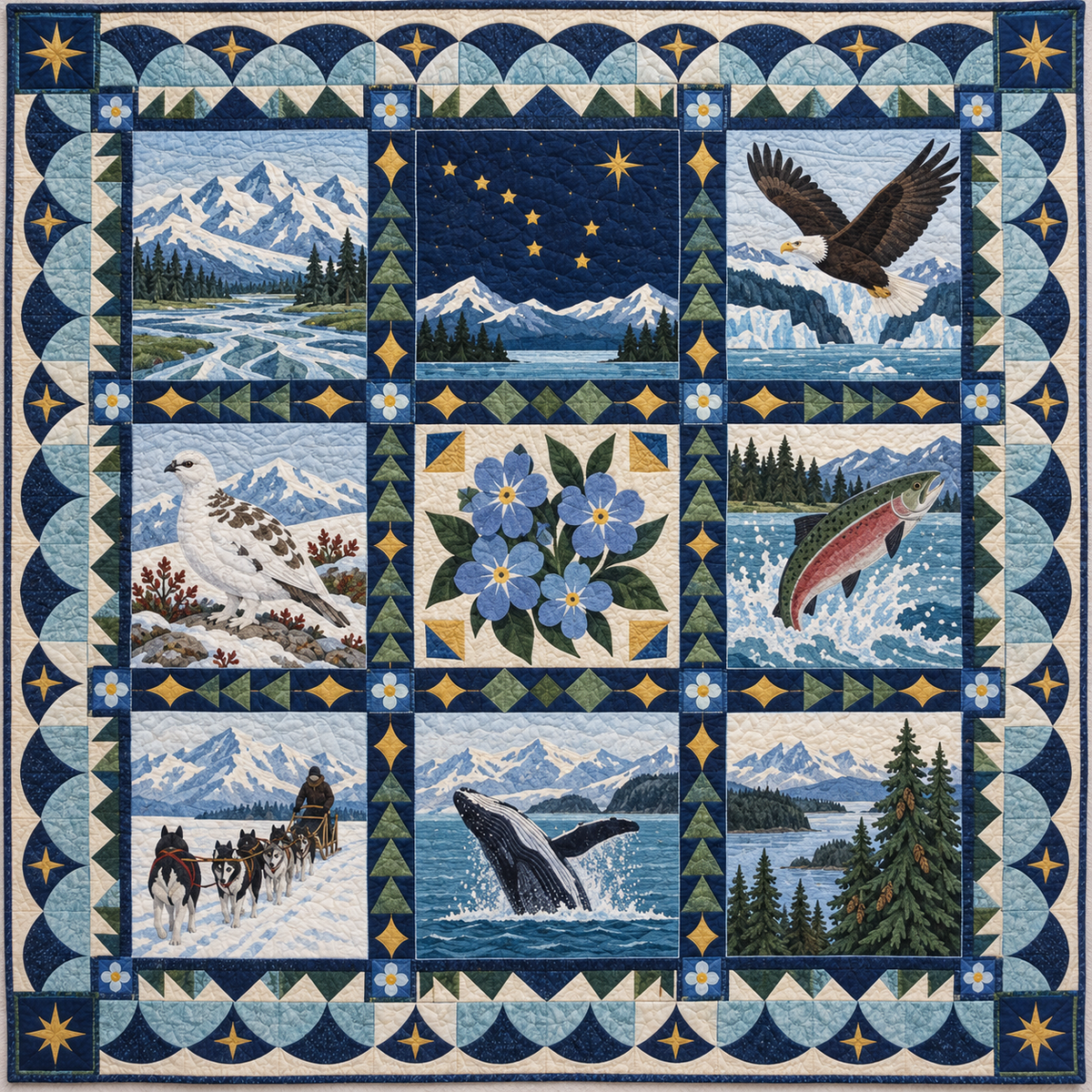 Alaska Heritage Album TD181026406 Quilt Blanket